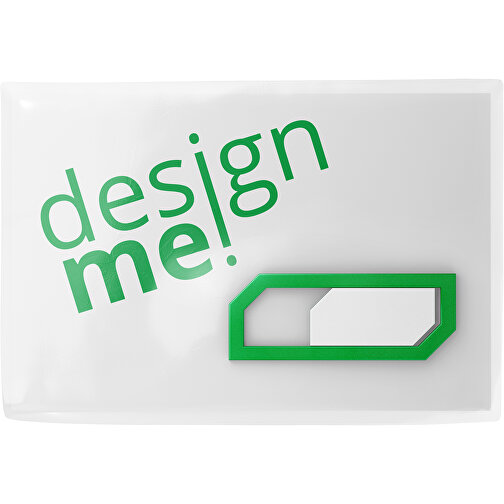 Webcam-Cover SicherHide Mit Bedruckter Karte , weiß / grün, Kunststoff, 1,50cm x 3,90cm (Länge x Breite), Bild 1