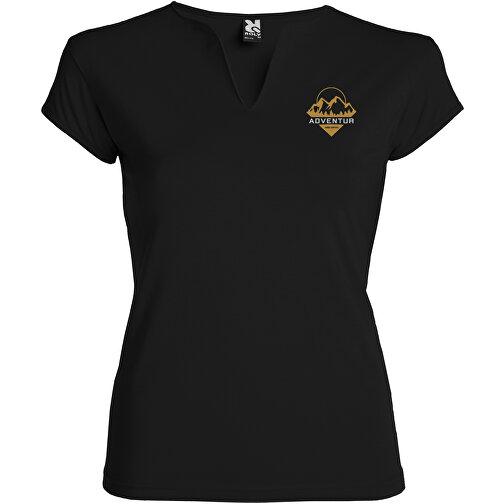 Belice T-Shirt Für Damen , schwarz, Single jersey Strick 94% Baumwolle, 6% Elastan, 200 g/m2, 2XL, , Bild 2