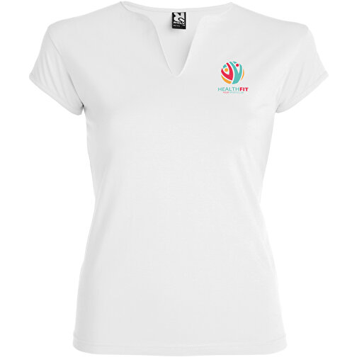 Belice T-Shirt Für Damen , weiß, Single jersey Strick 94% Baumwolle, 6% Elastan, 200 g/m2, 2XL, , Bild 2