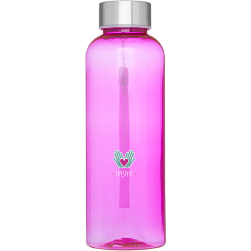 Bodhi 500 Ml Sportflasche Aus RPET , transparent pink, Recycelter PET Kunststoff, Recycled stainless steel, 6,50cm x 20,00cm x 6,50cm (Länge x Höhe x Breite), Bild 2