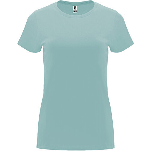 Capri T-Shirt Für Damen , Washed Blue, Single jersey Strick 100% Baumwolle, 170 g/m2, L, , Bild 1