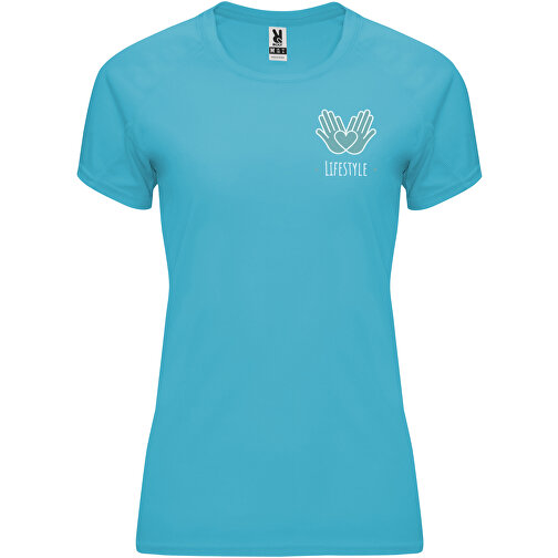 Bahrain Sport T-Shirt Für Damen , türkis, Interlock Strick 100% Polyester, 135 g/m2, 2XL, , Bild 2