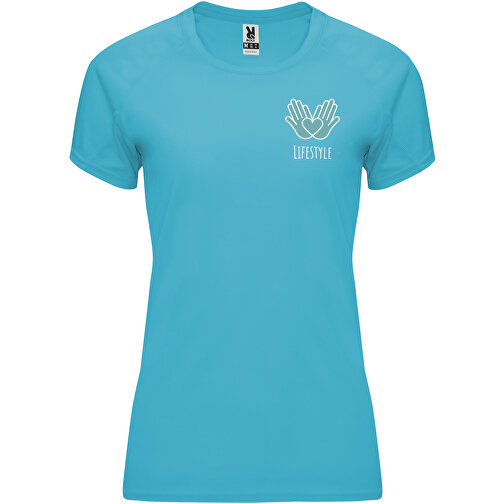 Bahrain Sport T-Shirt Für Damen , türkis, Interlock Strick 100% Polyester, 135 g/m2, L, , Bild 2