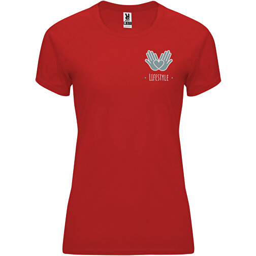 Bahrain Sport T-Shirt Für Damen , rot, Interlock Strick 100% Polyester, 135 g/m2, XL, , Bild 2