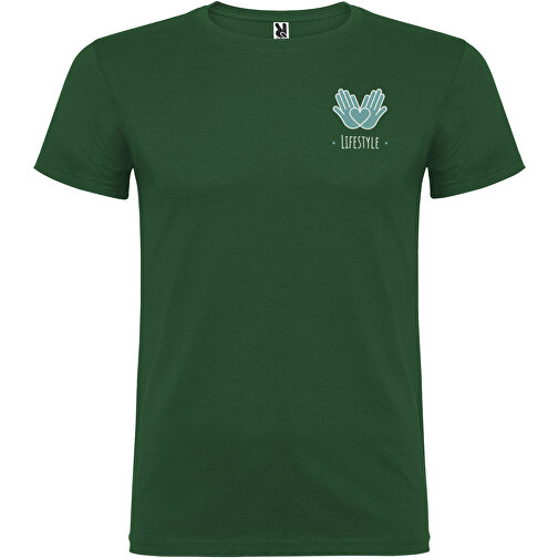Beagle T-Shirt Für Herren , dunkelgrün, Single jersey Strick 100% Baumwolle, 155 g/m2, L, , Bild 2