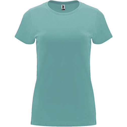 Capri T-Shirt Für Damen , dusty blue, Single jersey Strick 100% Baumwolle, 170 g/m2, 3XL, , Bild 1