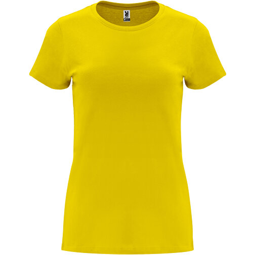 Capri T-Shirt Für Damen , gelb, Single jersey Strick 100% Baumwolle, 170 g/m2, S, , Bild 1