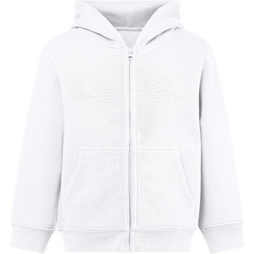 THC AMSTERDAM KIDS WH. Kinderjacken , weiss, Amerikanisches Fleece, recyceltes Polyester, 8, , Bild 1