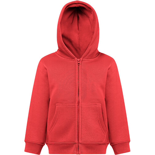 THC AMSTERDAM KIDS. Kinderjacken , rot, Amerikanisches Fleece, recyceltes Polyester, 10, , Bild 4