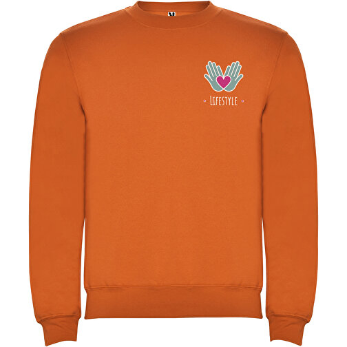 Clasica Sweatshirt Mit Rundhalsausschnitt Unisex , orange, Strick 50% Baumwolle, 50% Polyester, 280 g/m2, L, , Bild 2