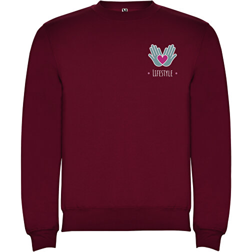 Clasica Sweatshirt Mit Rundhalsausschnitt Unisex , garnet, Strick 50% Baumwolle, 50% Polyester, 280 g/m2, L, , Bild 2