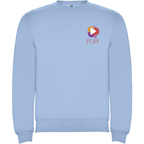 Clasica Sweatshirt Mit Rundhalsausschnitt Unisex , himmelblau, Strick 50% Baumwolle, 50% Polyester, 280 g/m2, XS, , Bild 2