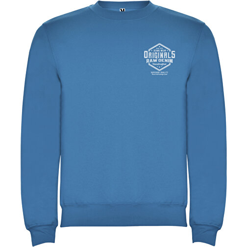 Clasica Sweatshirt Mit Rundhalsausschnitt Unisex , ozeanblau, Strick 50% Baumwolle, 50% Polyester, 280 g/m2, M, , Bild 2