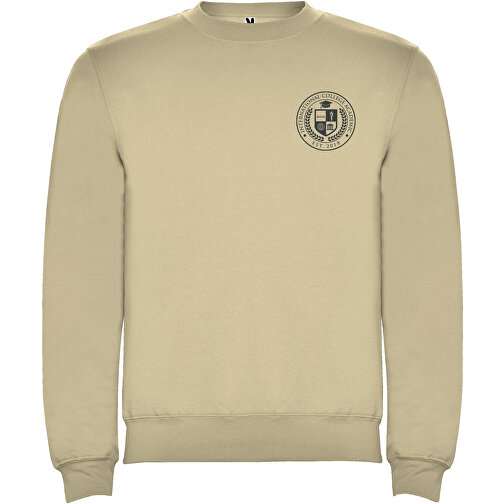 Clasica Sweatshirt Mit Rundhalsausschnitt Unisex , sand meliert, Strick 50% Baumwolle, 50% Polyester, 280 g/m2, 2XL, , Bild 2