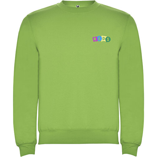 Clasica Sweatshirt Mit Rundhalsausschnitt Für Kinder , oasis green, Strick 50% Baumwolle, 50% Polyester, 280 g/m2, 9/10, , Bild 2
