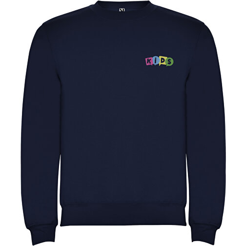 Clasica Sweatshirt Mit Rundhalsausschnitt Für Kinder , navy blue, Strick 50% Baumwolle, 50% Polyester, 280 g/m2, 11/12, , Bild 2