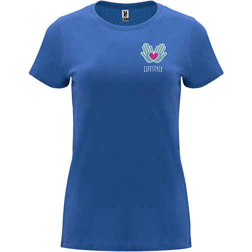 Capri T-Shirt Für Damen , royalblau, Single jersey Strick 100% Baumwolle, 170 g/m2, M, , Bild 2