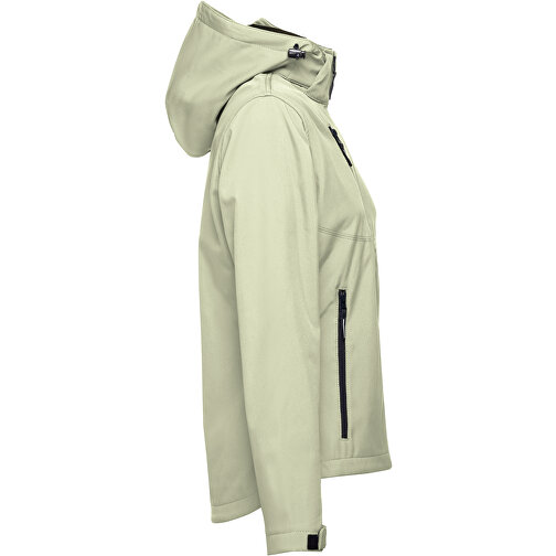 THC ZAGREB WOMEN. Gürtel-Softshell-Jacke Für Damen , pastellgrün, Polyester und Elasthan, S, 66,00cm x 48,00cm (Länge x Breite), Bild 3