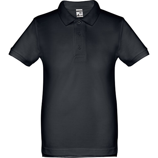 THC ADAM KIDS. Kurzärmeliges Baumwoll-Poloshirt Für Kinder (unisex) , nachtblau, 100% Baumwolle, 2, 45,00cm x 31,00cm (Länge x Breite), Bild 1