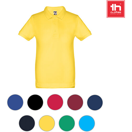 THC ADAM KIDS. Kurzärmeliges Baumwoll-Poloshirt Für Kinder (unisex) , blau, 100% Baumwolle, 8, 54,00cm x 40,00cm (Länge x Breite), Bild 4