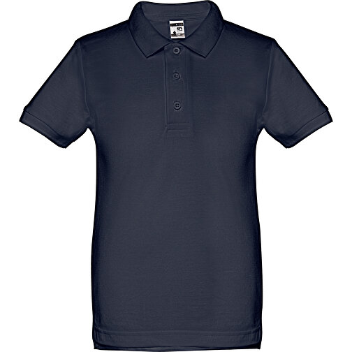 THC ADAM KIDS. Kurzärmeliges Baumwoll-Poloshirt Für Kinder (unisex) , blau, 100% Baumwolle, 12, 63,00cm x 46,00cm (Länge x Breite), Bild 1