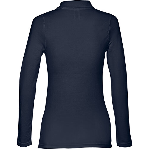 THC BERN WOMEN. Damen Langarm-Poloshirt , blau, 100% Baumwolle, L, 66,00cm x 46,00cm (Länge x Breite), Bild 2