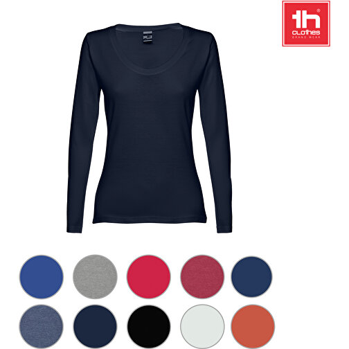 THC BUCHAREST WOMEN. Langärmeliges Tailliertes T-Shirt Für Frauen Aus Baumwolle , pastellgrün, 100% Baumwolle, M, 63,00cm x 44,00cm (Länge x Breite), Bild 4