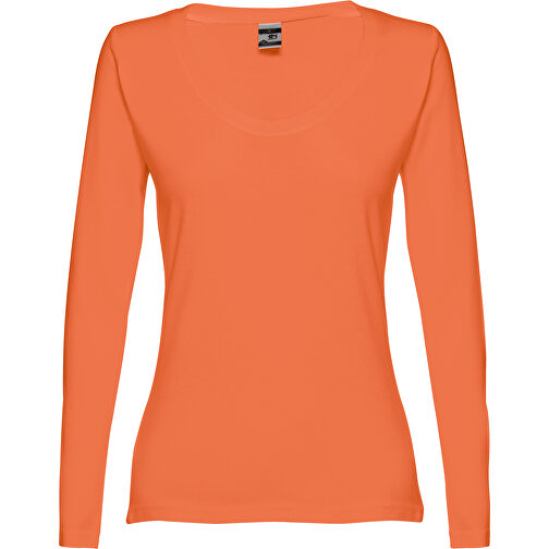 THC BUCHAREST WOMEN. Langärmeliges Tailliertes T-Shirt Für Frauen Aus Baumwolle , terrakotta, 100% Baumwolle, XL, 67,00cm x 48,00cm (Länge x Breite), Bild 1