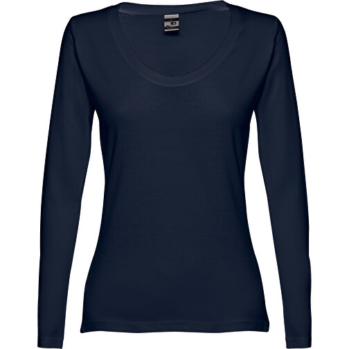 THC BUCHAREST WOMEN. Langärmeliges Tailliertes T-Shirt Für Frauen Aus Baumwolle , blau, 100% Baumwolle, L, 65,00cm x 46,00cm (Länge x Breite), Bild 1
