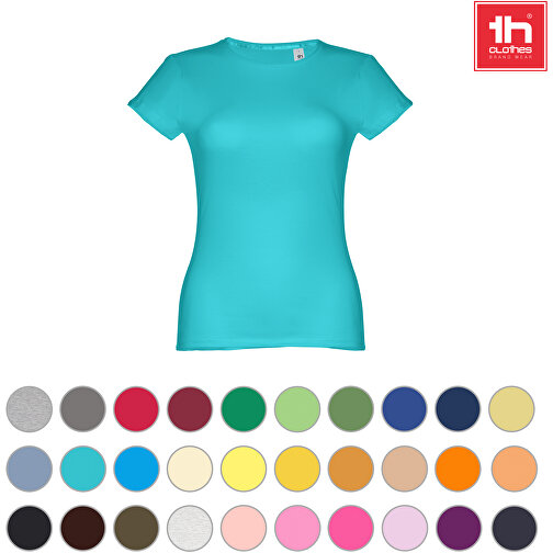 THC SOFIA 3XL. Damen T-shirt , korallenorange, 100% Baumwolle, 3XL, 70,00cm x 56,00cm (Länge x Breite), Bild 4