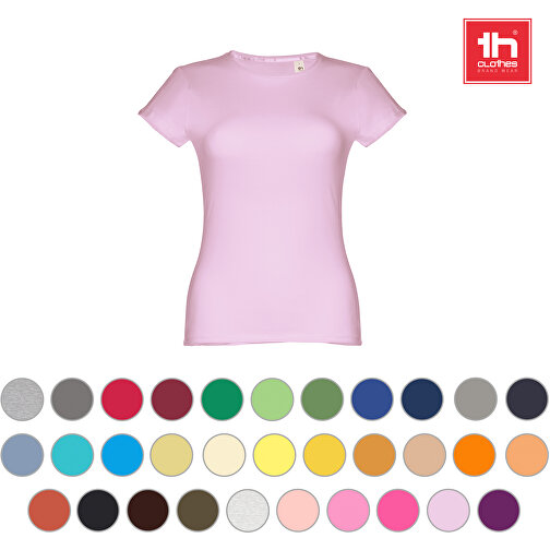 THC SOFIA. Tailliertes Damen-T-Shirt , hellgrau, 100% Baumwolle, XXL, 68,00cm x 53,00cm (Länge x Breite), Bild 4