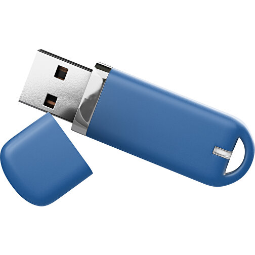 USB-Stick StylishDrive 2.0 , dunkelblau MB , 4 GB , Gummiplastik, Kunststoff MB , 6,20cm x 0,75cm x 2,00cm (Länge x Höhe x Breite), Bild 1