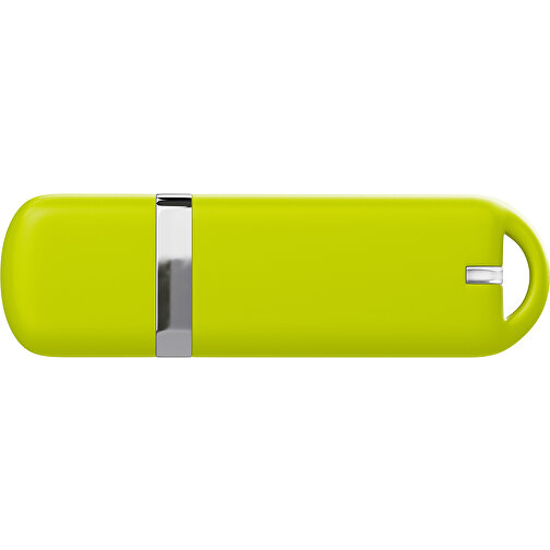 USB-Stick StylishDrive 2.0 , hellgrün MB , 4 GB , Gummiplastik, Kunststoff MB , 6,20cm x 0,75cm x 2,00cm (Länge x Höhe x Breite), Bild 2