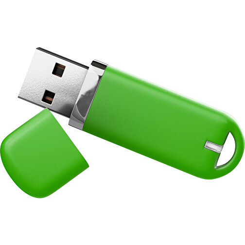 USB-Stick StylishDrive 2.0 , grasgrün MB , 4 GB , Gummiplastik, Kunststoff MB , 6,20cm x 0,75cm x 2,00cm (Länge x Höhe x Breite), Bild 1