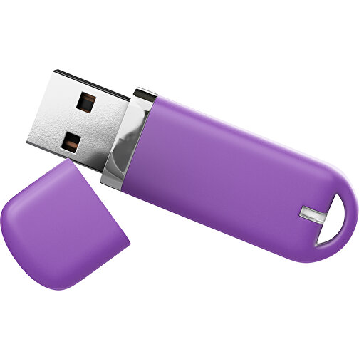 USB-Stick StylishDrive 2.0 , lavendellila MB , 4 GB , Gummiplastik, Kunststoff MB , 6,20cm x 0,75cm x 2,00cm (Länge x Höhe x Breite), Bild 1