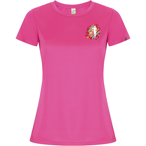 Imola Sport T-Shirt Für Damen , pink fluor, Interlock Strick 50% Recyceltes Polyester, 50% Polyester, 135 g/m2, XL, , Bild 2