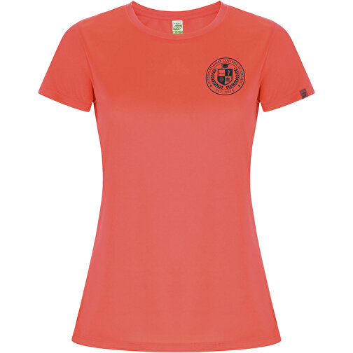 Imola Sport T-Shirt Für Damen , fluor coral, Interlock Strick 47% Recyceltes Polyester, 53% Polyester, 135 g/m2, XL, , Bild 2