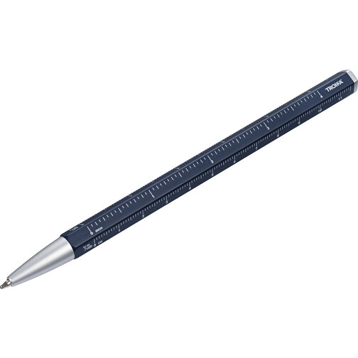 TROIKA Multitasking-Kugelschreiber CONSTRUCTION BASIC , Troika, dunkelblau, silberfarben, Aluminium, Metall, 15,00cm x 1,00cm x 1,00cm (Länge x Höhe x Breite), Bild 1