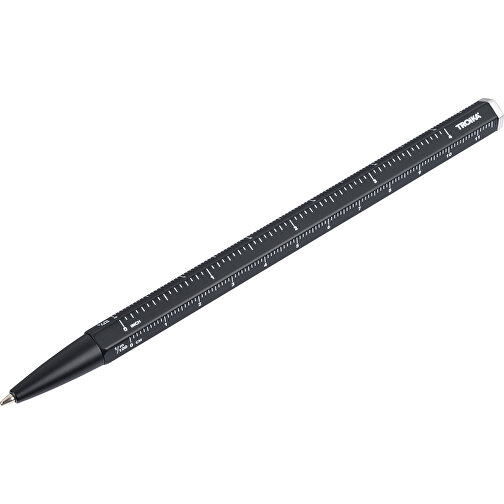 TROIKA Multitasking-Kugelschreiber CONSTRUCTION BASIC , Troika, schwarz, Aluminium, Metall, 15,00cm x 1,00cm x 1,00cm (Länge x Höhe x Breite), Bild 1