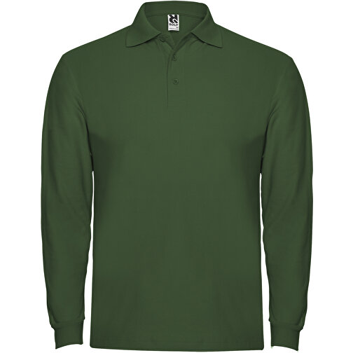 Estrella Langarm Poloshirt Für Herren , dunkelgrün, Piqué Strick 100% Baumwolle, 220 g/m2, L, , Bild 1