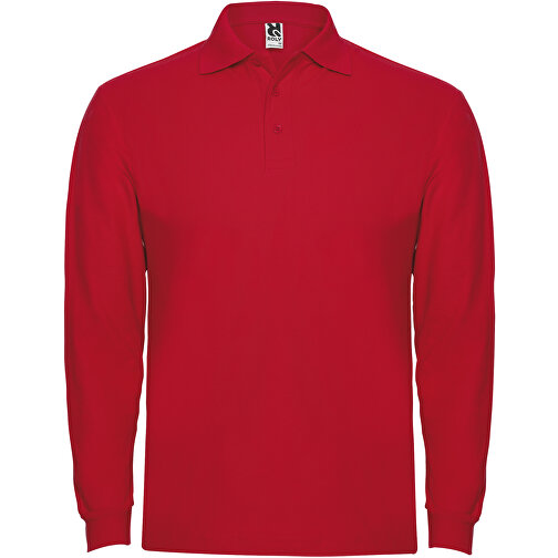 Estrella Langarm Poloshirt Für Herren , rot, Piqué Strick 100% Baumwolle, 220 g/m2, XL, , Bild 1