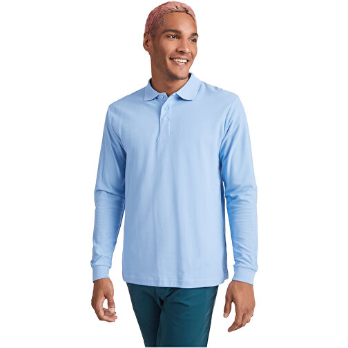 Estrella Langarm Poloshirt Für Herren , weiss, Piqué Strick 100% Baumwolle, 220 g/m2, 2XL, , Bild 4