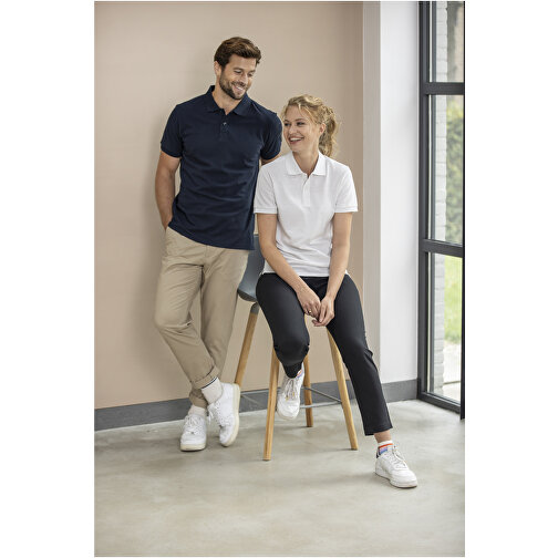 Emerald Polo Unisex Aus Recyceltem Material , navy, Piqué Strick 50% Recyclingbaumwolle, 50% Recyceltes Polyester, 200 g/m2, L, , Bild 5