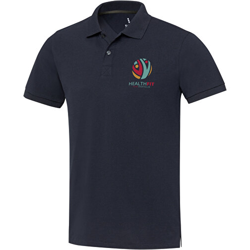 Emerald Polo Unisex Aus Recyceltem Material , navy, Piqué Strick 50% Recyclingbaumwolle, 50% Recyceltes Polyester, 200 g/m2, S, , Bild 2