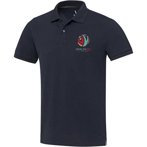 Emerald Aware™ Polo Unisex Aus Recyceltem Material , navy, Piqué Strick 50% Recyclingbaumwolle, 50% Recyceltes Polyester, 200 g/m2, S, , Bild 2