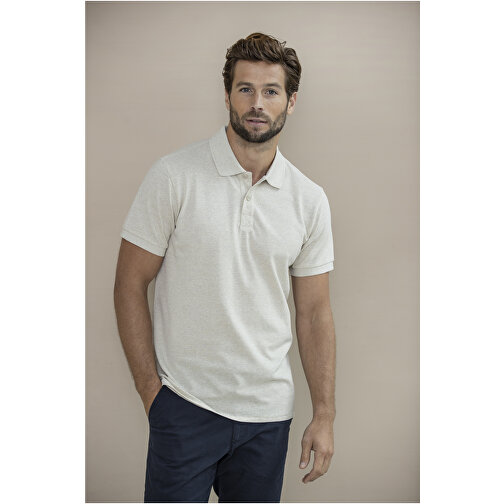 Emerald Aware™ Polo Unisex Aus Recyceltem Material , oatmeal, Piqué Strick 50% Recyclingbaumwolle, 50% Recyceltes Polyester, 200 g/m2, XS, , Bild 6