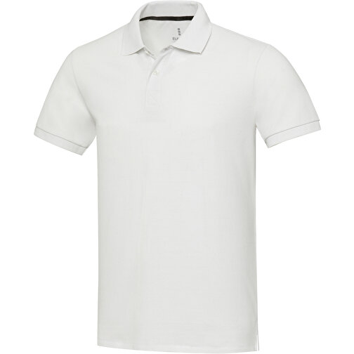 Emerald Polo Unisex Aus Recyceltem Material , weiß, Piqué Strick 50% Recyclingbaumwolle, 50% Recyceltes Polyester, 200 g/m2, S, , Bild 1