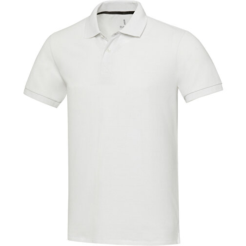 Emerald Aware™ Polo Unisex Aus Recyceltem Material , weiss, Piqué Strick 50% Recyclingbaumwolle, 50% Recyceltes Polyester, 200 g/m2, S, , Bild 1