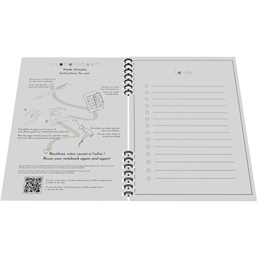 EcoNotebook NA5 Wiederverwendbares Notizbuch Mit Standardcover , weiss, Recyceltes Papier, Recycelter Karton, Metall, 25,00cm x 19,00cm (Länge x Breite), Bild 2