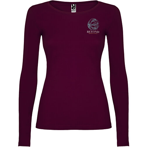 Extreme Langarmshirt Für Damen , garnet, Single jersey Strick 100% Baumwolle, 160 g/m2, M, , Bild 2